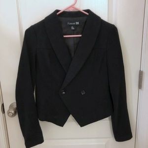 Forever 21 Black Cropped Blazer
